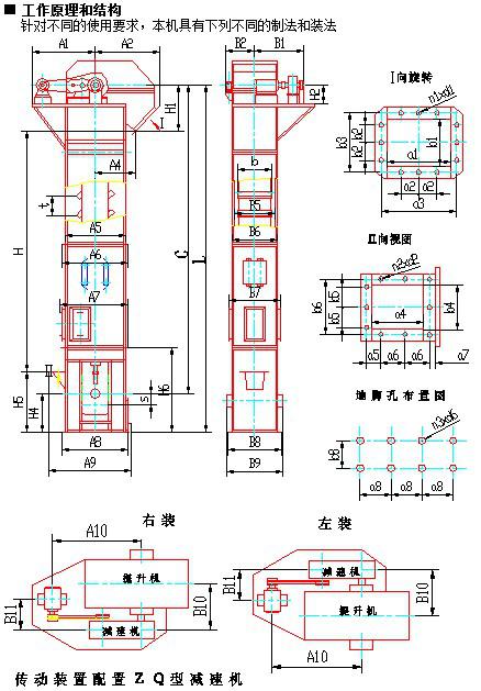 TD斗式提升機技術參數